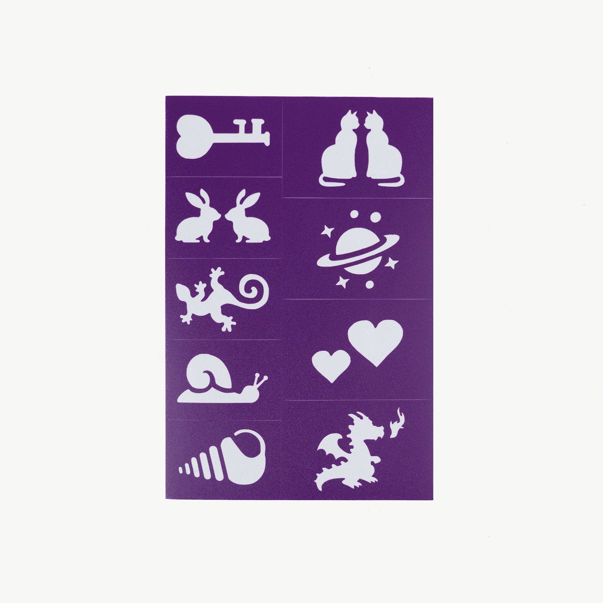 Oh Flossy - Oh Flossy Reusable Adhesive Face Paint & Makeup Stencils - Purple - Bambam Kids Toys 