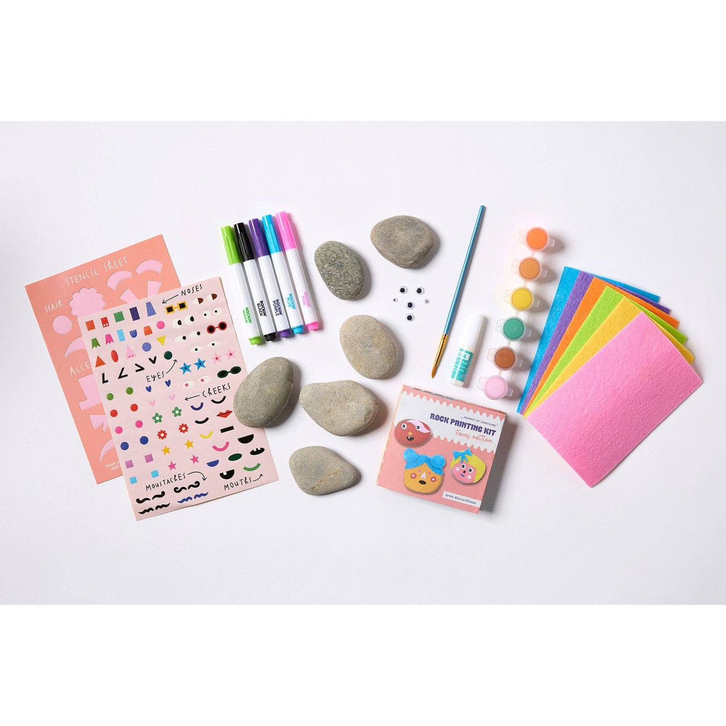 Kids Rock Painting Kit Cool Faces - Journey Of Something