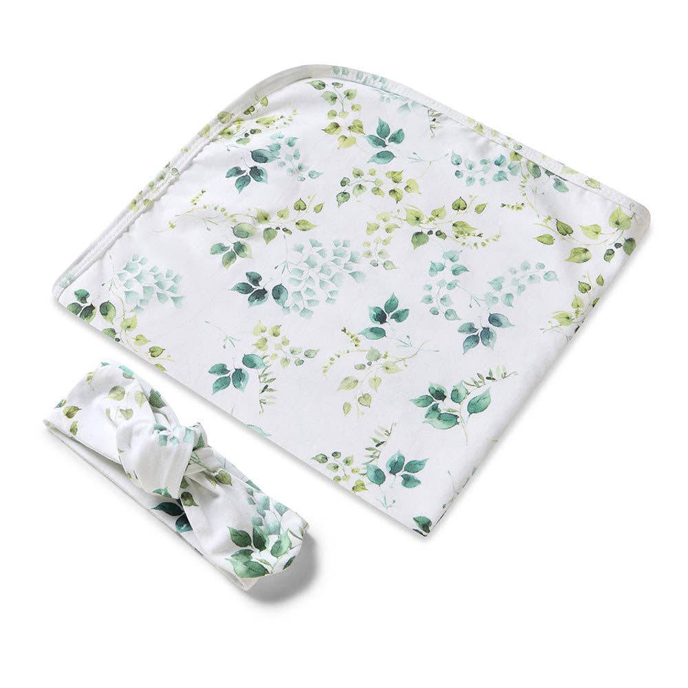 Snuggle Hunny - Eden Organic Jersey Wrap & Topknot Set