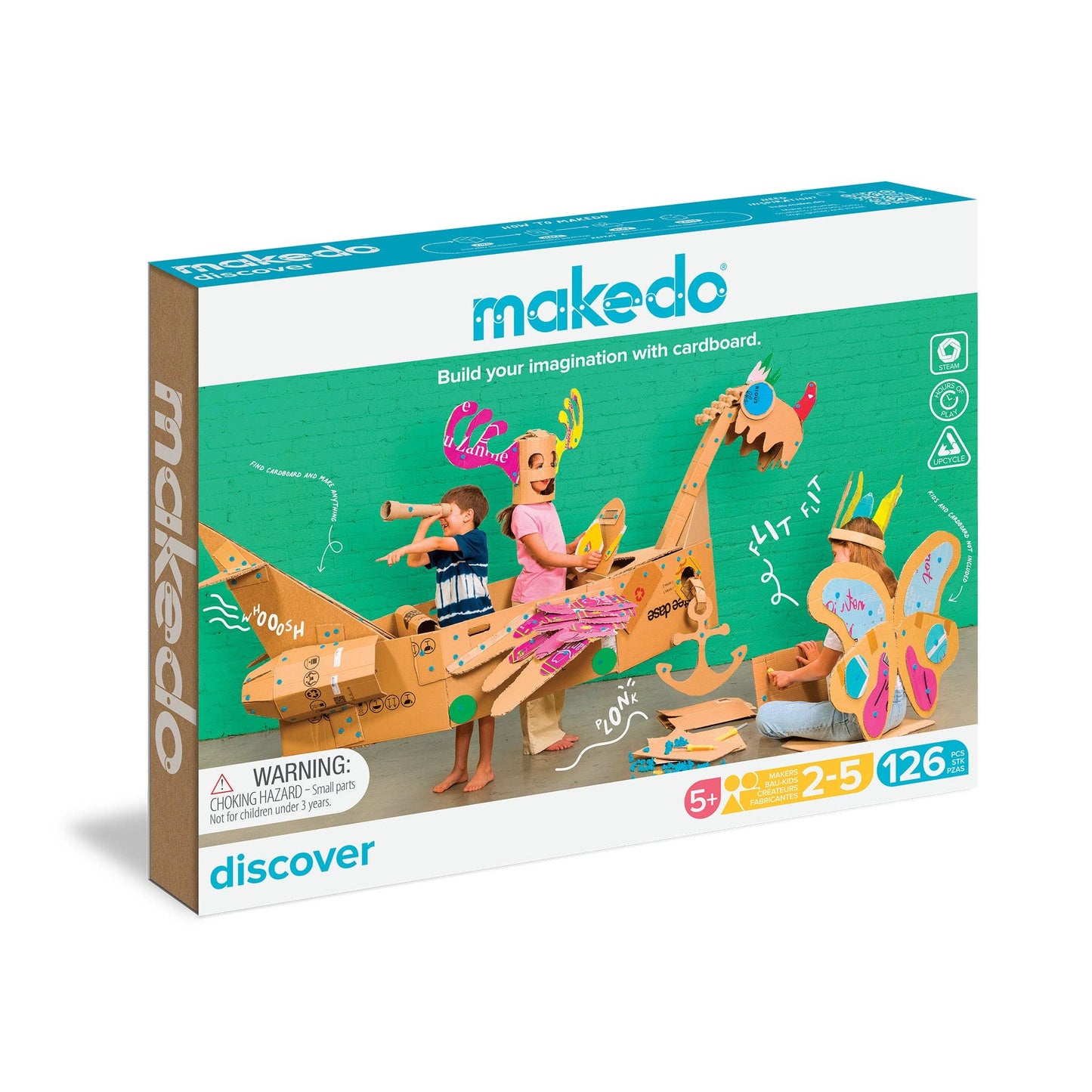 Makedo Cardboard Construction for 2-5 Makers