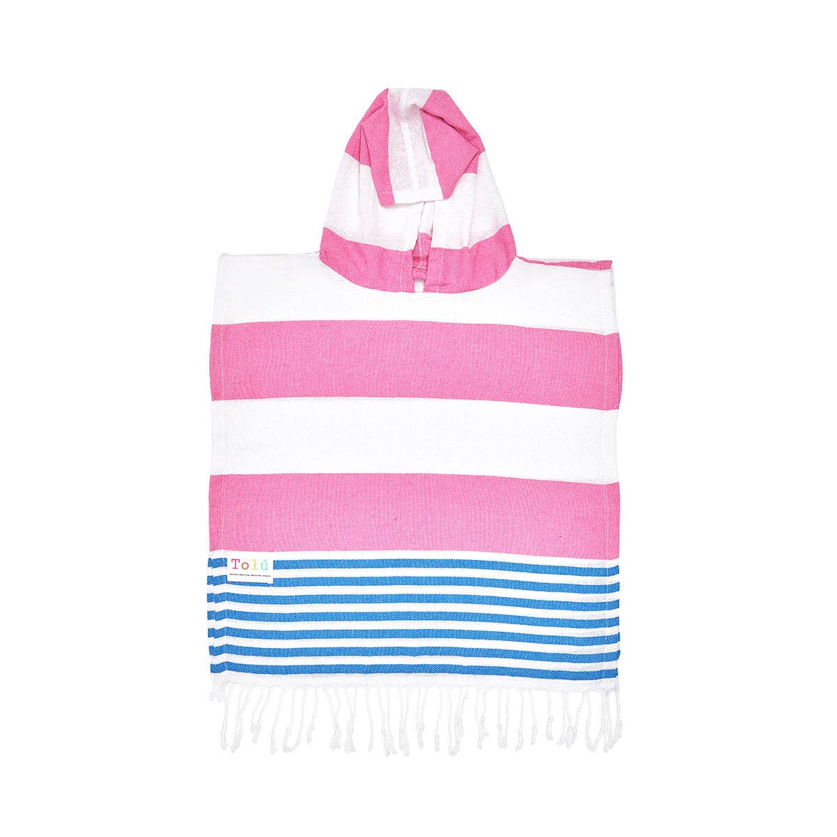 Pink and Blue Kids Hooded Beach Towel - Tolu Australia