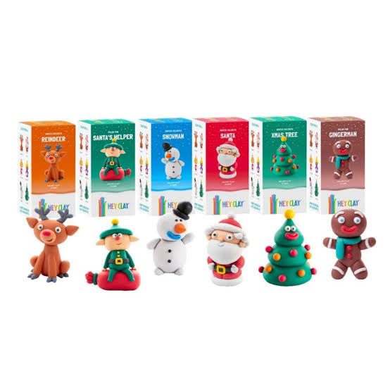 Hey Clay Winter Holidays individual characters