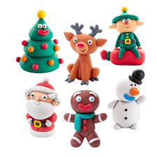 Hey Clay Winter Holidays individual characters