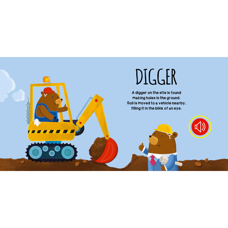 Sassi Sound Book - Construction Site Vehicles