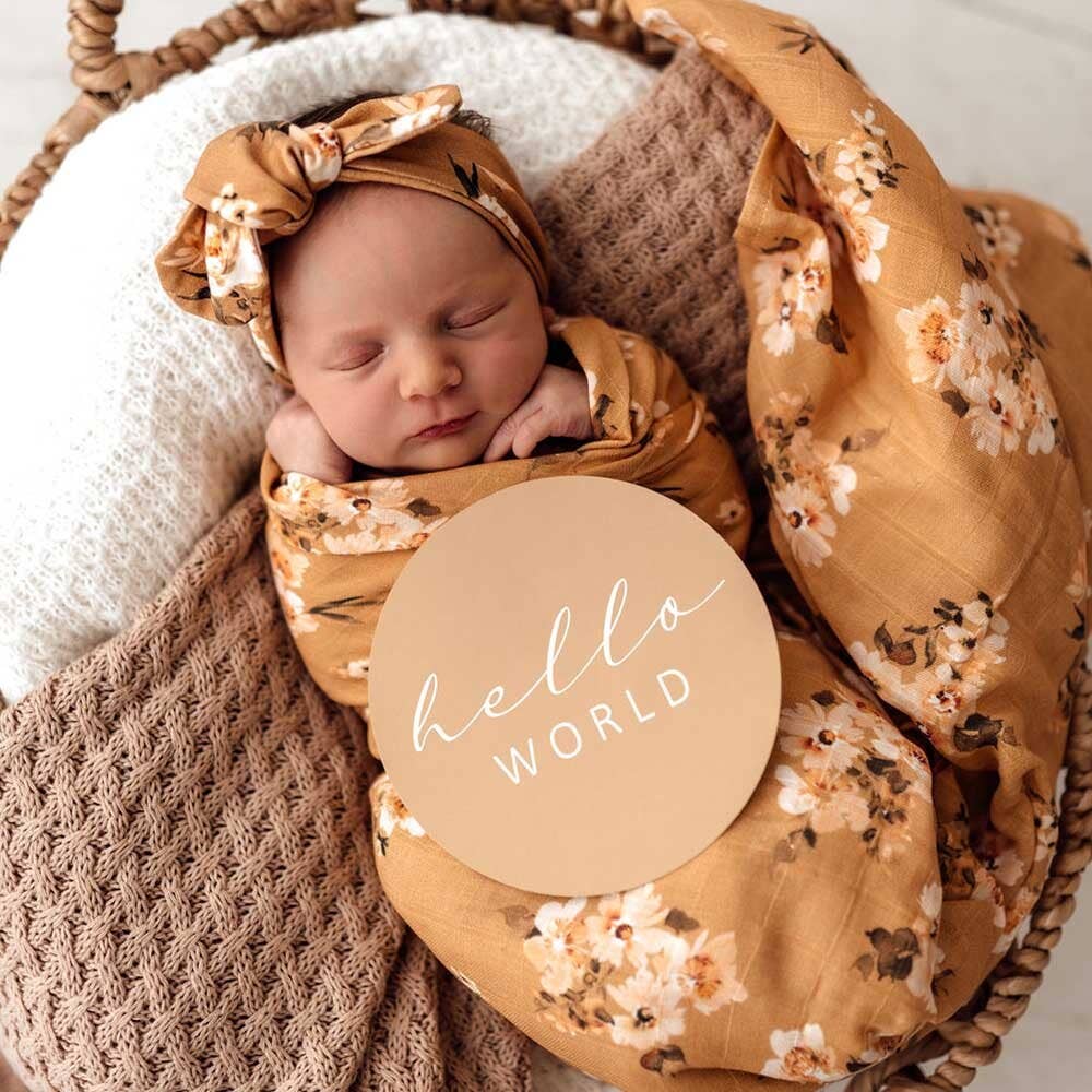 Snuggle Hunny - Golden Flower Organic Muslin Wrap