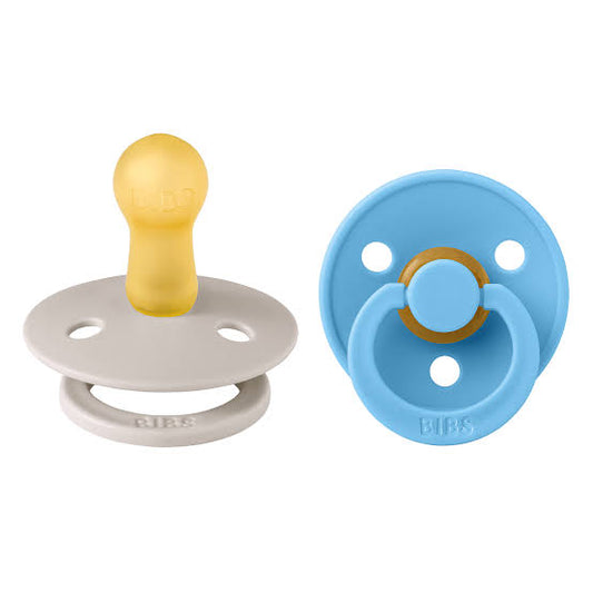 BIBS Colour Pacifier - Round S2 - Mushroom Breeze 2 pk