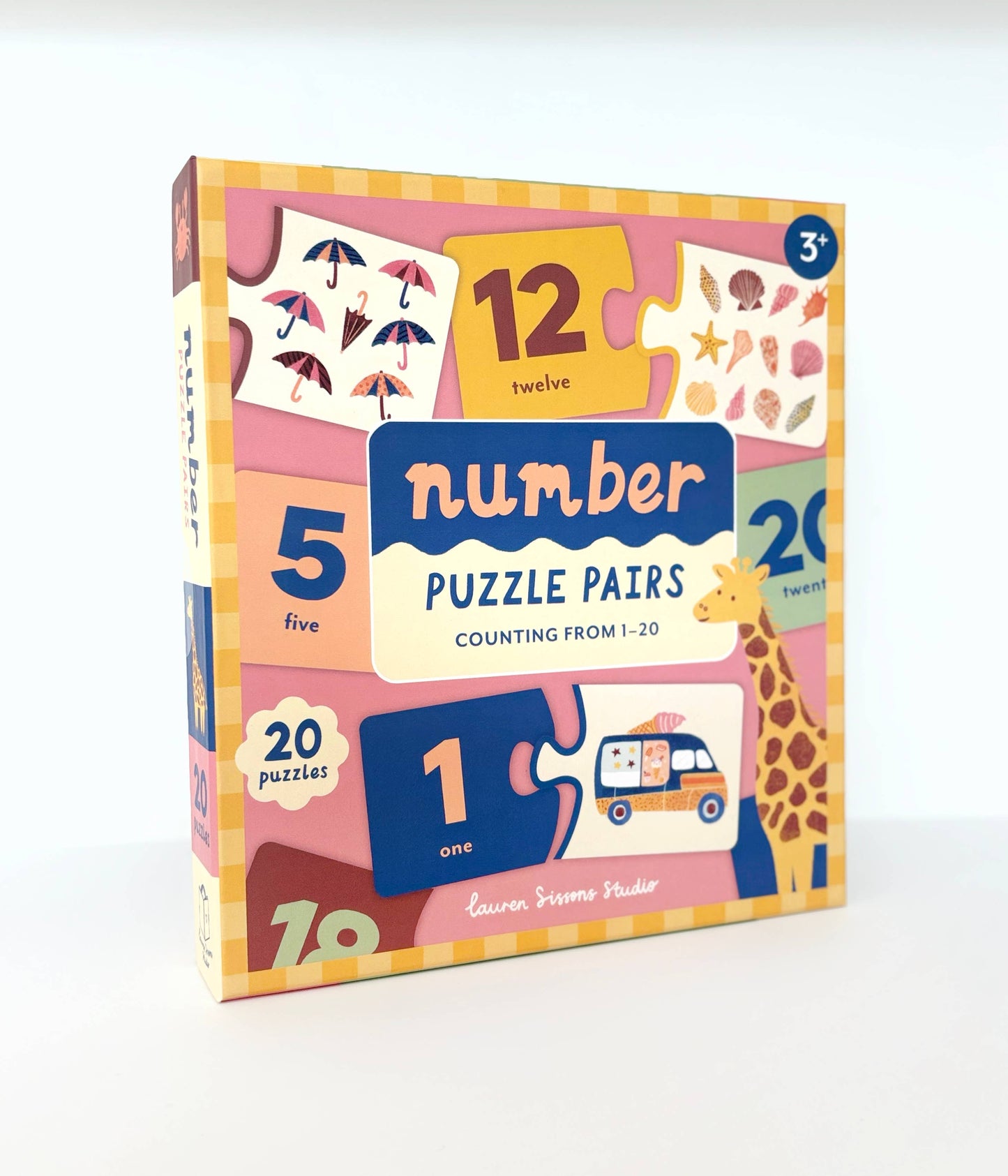Lauren Sissons Studio - Number Puzzle Pairs - Kids Toys Learning Game Educational