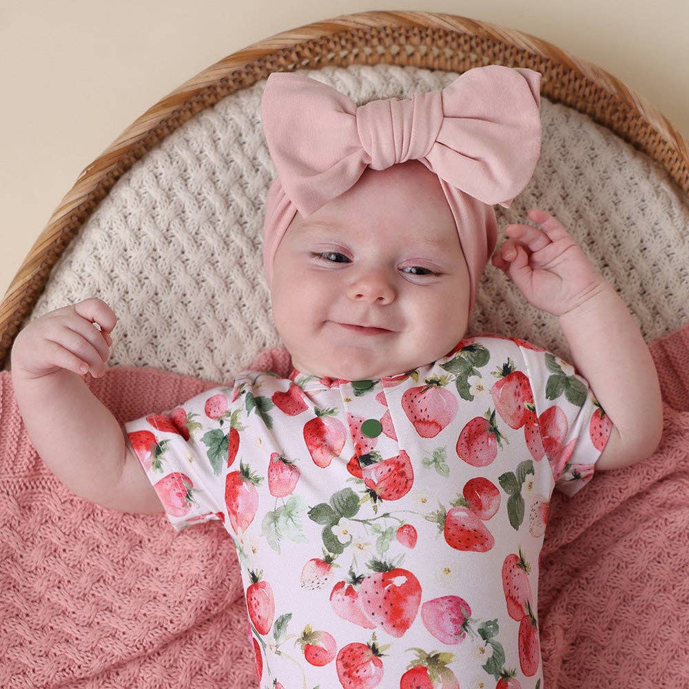 Snuggle Hunny - Baby Pink Organic Oversized Bow