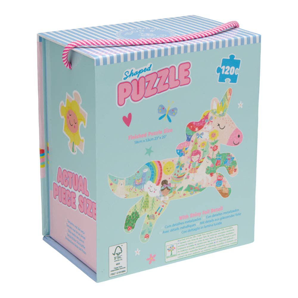Floss & Rock 120 pc Shaped Jigsaw Puzzle - Rainbow Fairy