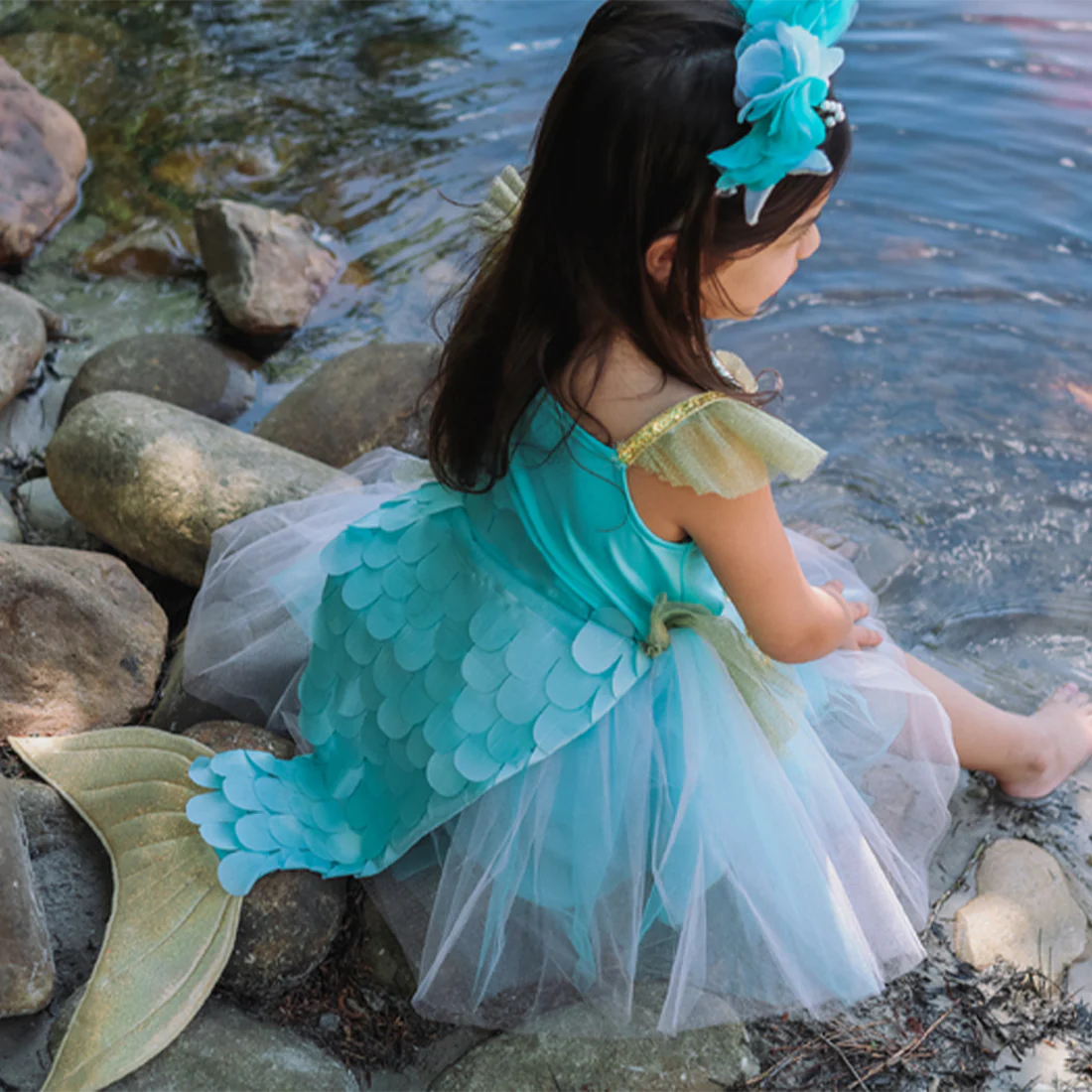Mermalicious Mermaid Dress with Tail Size 5-6