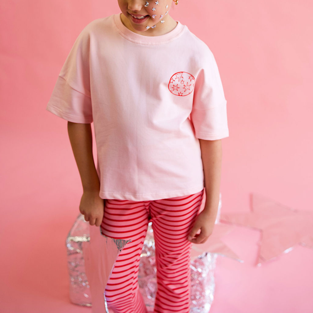 Golden Child - Golden Child Solar Flare Pants - Pink and red stripe