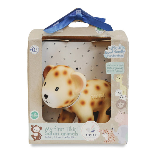 Tikiri Leopard Rubber Teether Rattle & Bath Toy
