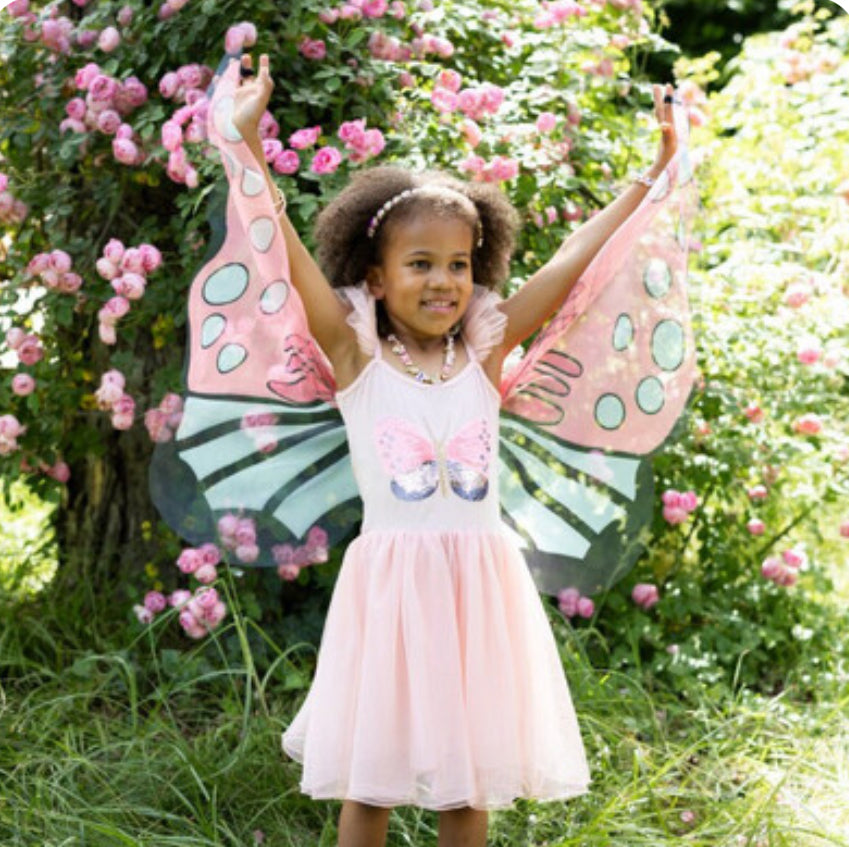 Sequins Secret Butterfly Twirl Dress with Wings Size 5-6