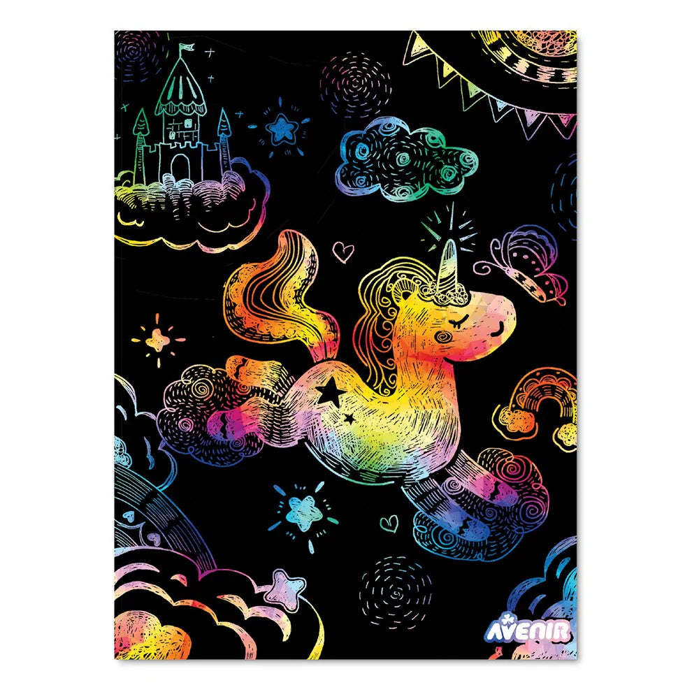 Unicorn Stencil Scratch Art Set