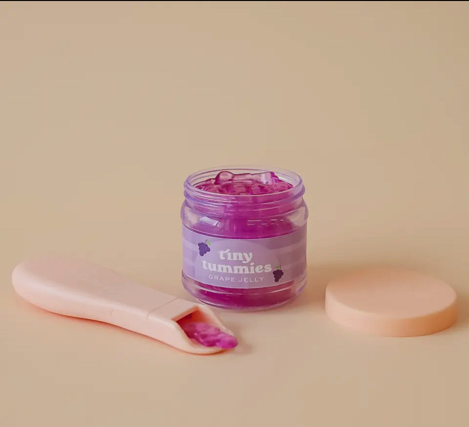 Tiny Tummies Grape Jelly Food Jar & Spoon Set