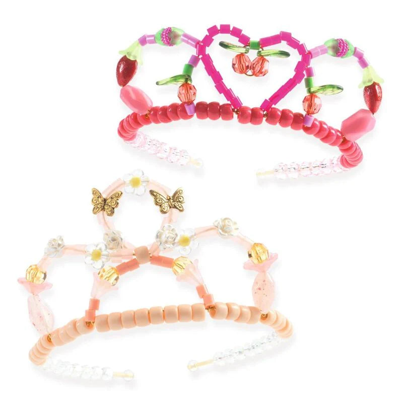 Djeco - Duo of Tiaras Pink Bead Kit