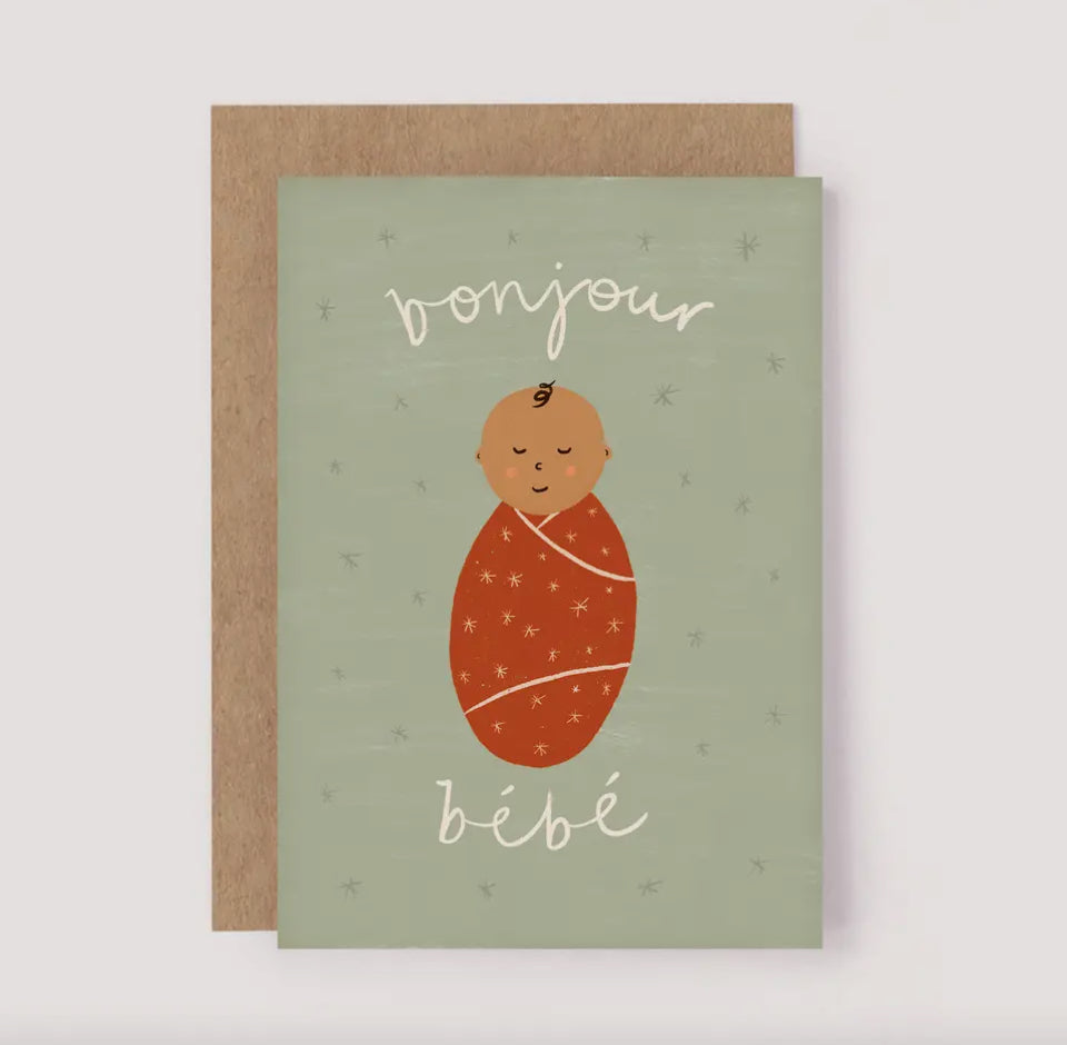 Bonjour Bebe Card - New Baby