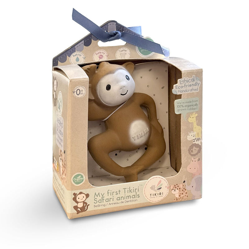 Tikiri Monkey Rubber Teether Rattle & Bath Toy