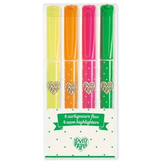 Djeco - Fluorescent Highlighters (Set of 4)