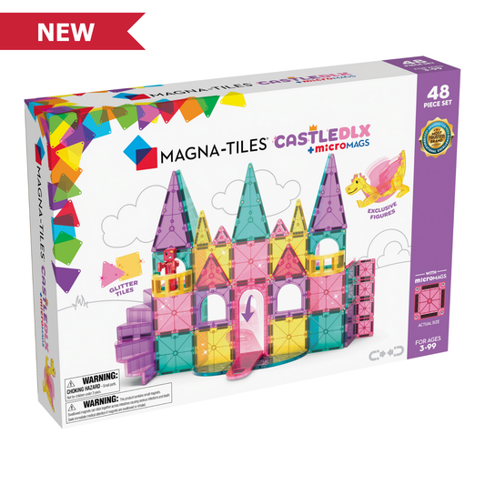 MAGNA-TILES Castle DLX + microMAGS 48-Piece Set