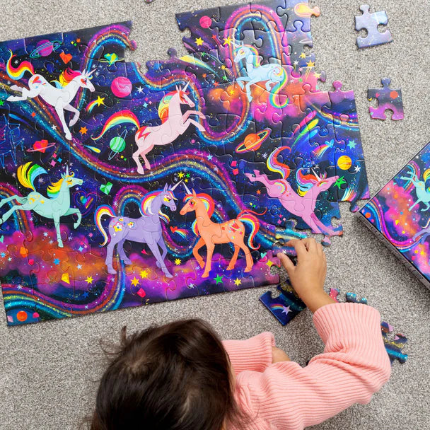 Crocodile Creek - Holographic Puzzle 100pc - Unicorn Galaxy
