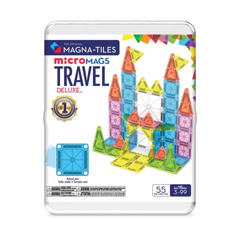 MAGNA-TILES microMAGS Travel Set Deluxe 55-Piece Set