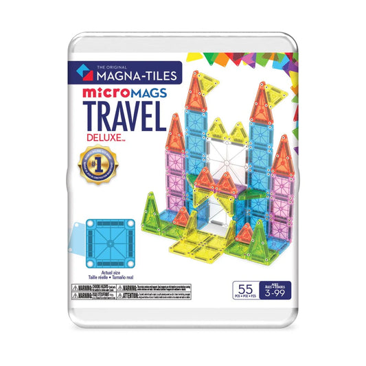 MAGNA-TILES microMAGS Travel Set Deluxe 55-Piece Set