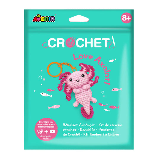 Crochet Kit keychain- Love Axolotl