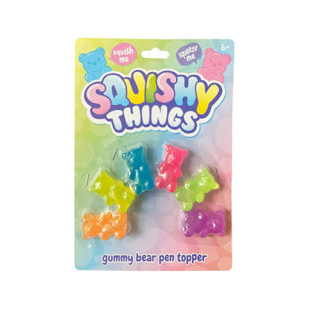 Squishy Mochi Gummy Bear Topper 6pc