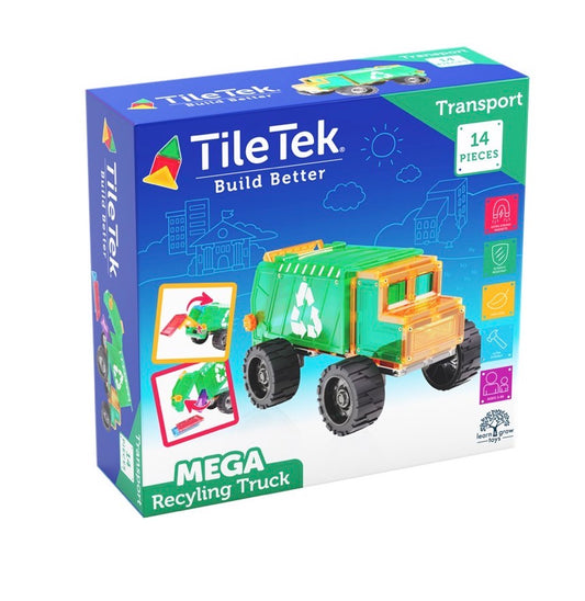 TileTek -  14 Piece Mega Recycling Truck Set