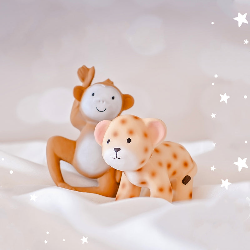 Tikiri Monkey Rubber Teether Rattle & Bath Toy