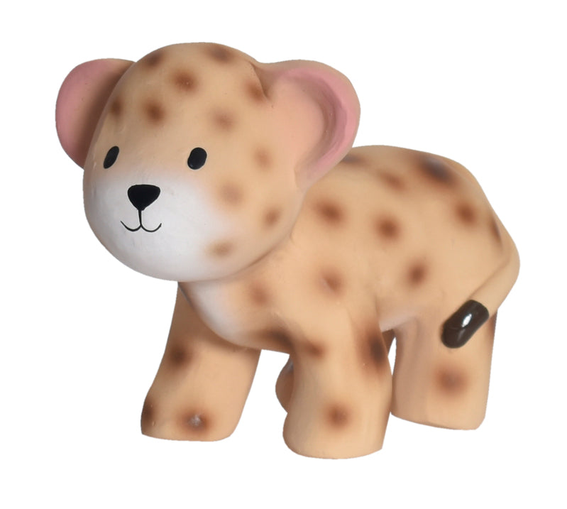 Tikiri Leopard Rubber Teether Rattle & Bath Toy
