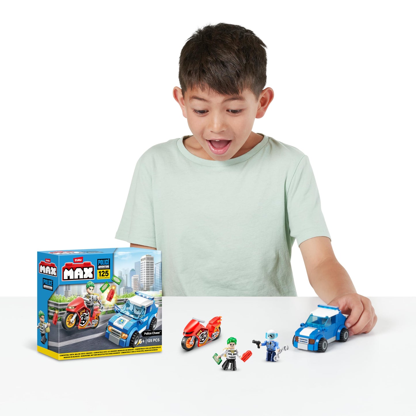 ZURU MAX Build City Police Playset 121 Bricks