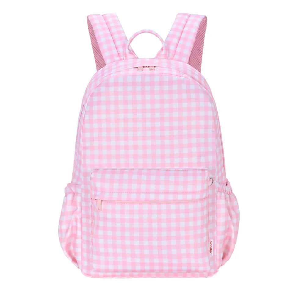 Pink Gingham Junior Kindy/School Backpack - Kinnder