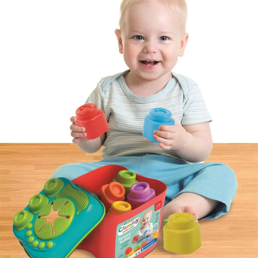 Clementoni Soft Clemmy Sensory Bucket With 15 Pieces