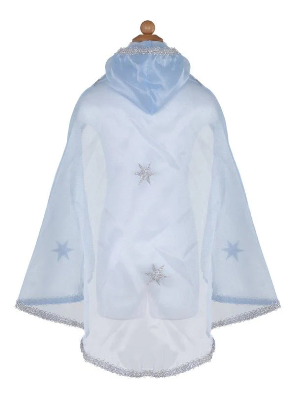 Blue & Silver Snow Queen Cape (Size 3-4)