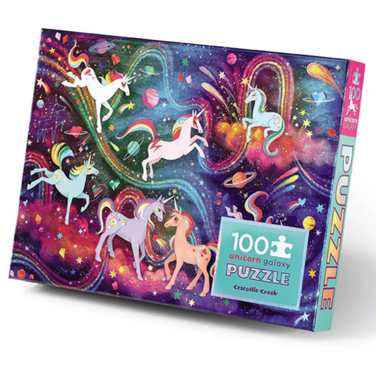 Crocodile Creek - Holographic Puzzle 100pc - Unicorn Galaxy