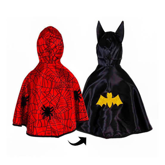 Toddler Reversible Spider & Bat Cape