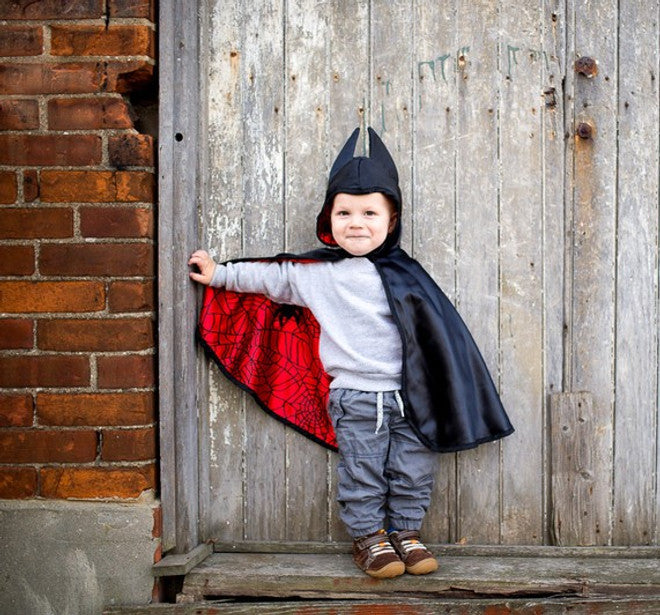 Toddler Reversible Spider & Bat Cape