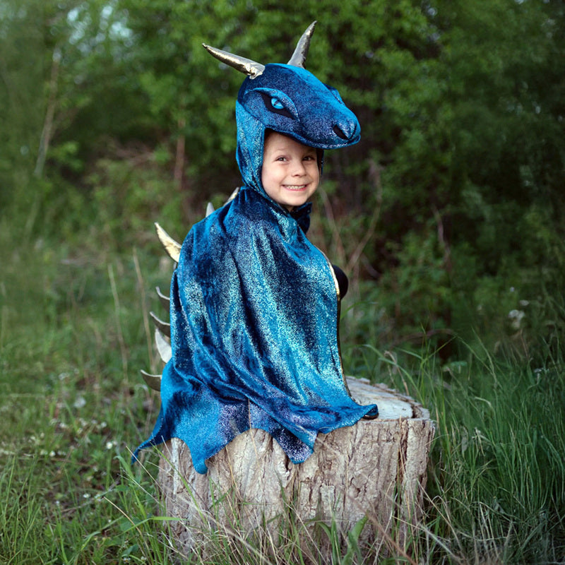 Teal & Gold Starry Night Dragon (size 5-6)
