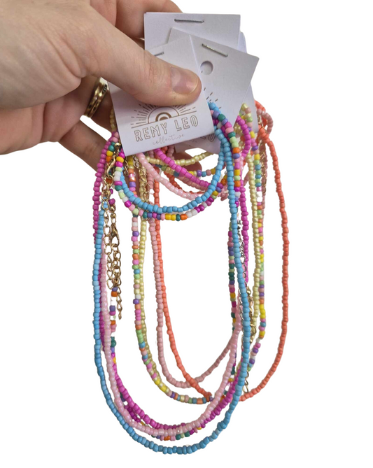Beaded Necklace and Bracelet Set - 2pk