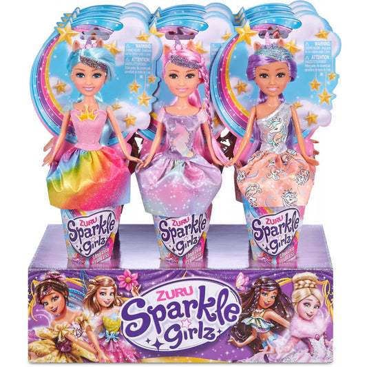 Sparkle Girlz 10.5" Unicorn Princess Doll Assorted*