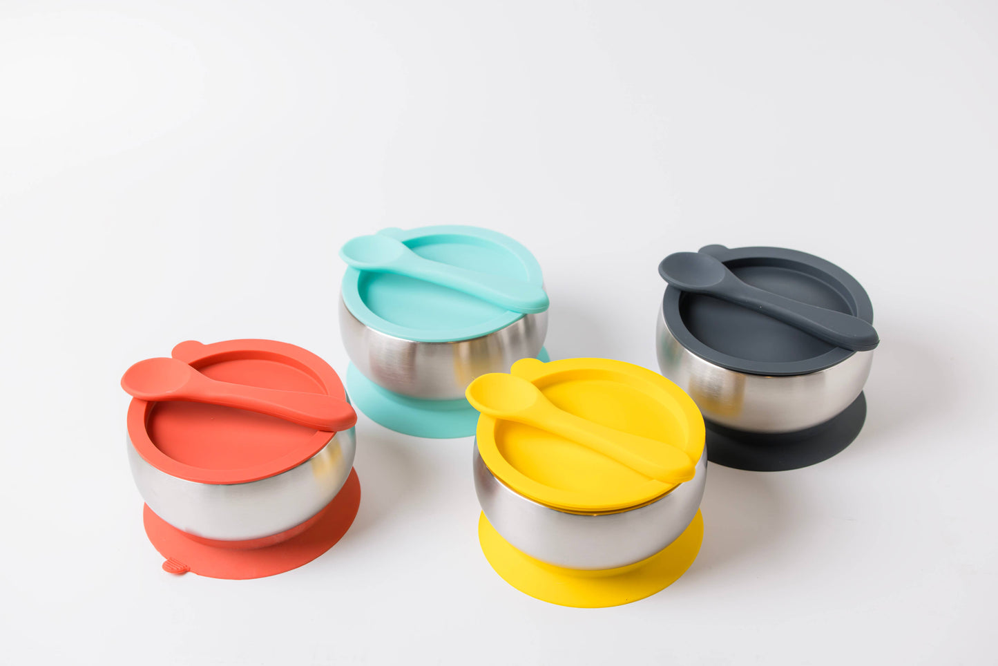 Lion & Lady Stainless Steel Feeding Bowl with silicone suction base