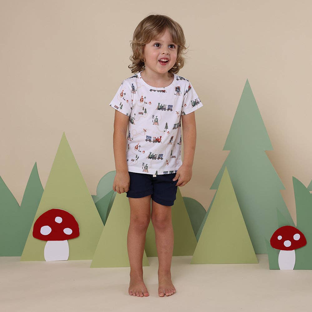 Snuggle Hunny - Trains Organic T-Shirt