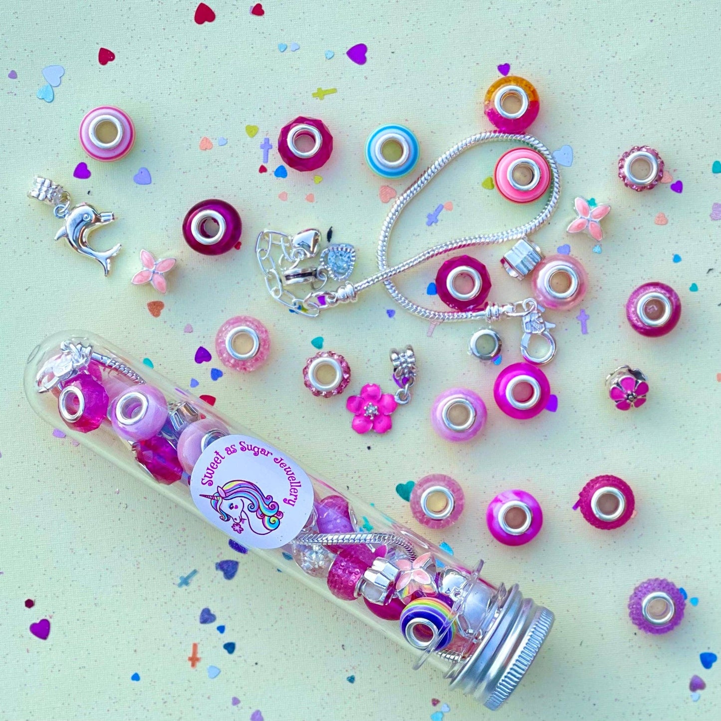 Sweet As Sugar Jewellery - Jewellery Making Kit Charm Bracelet Set
