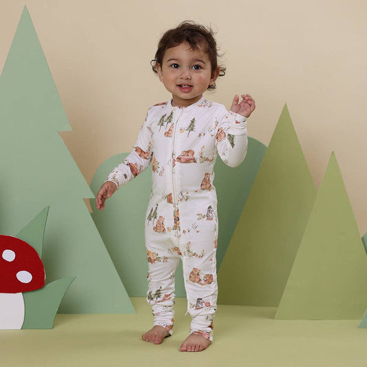 Snuggle Hunny - Bears Organic Snugglesuit Convertible Romper