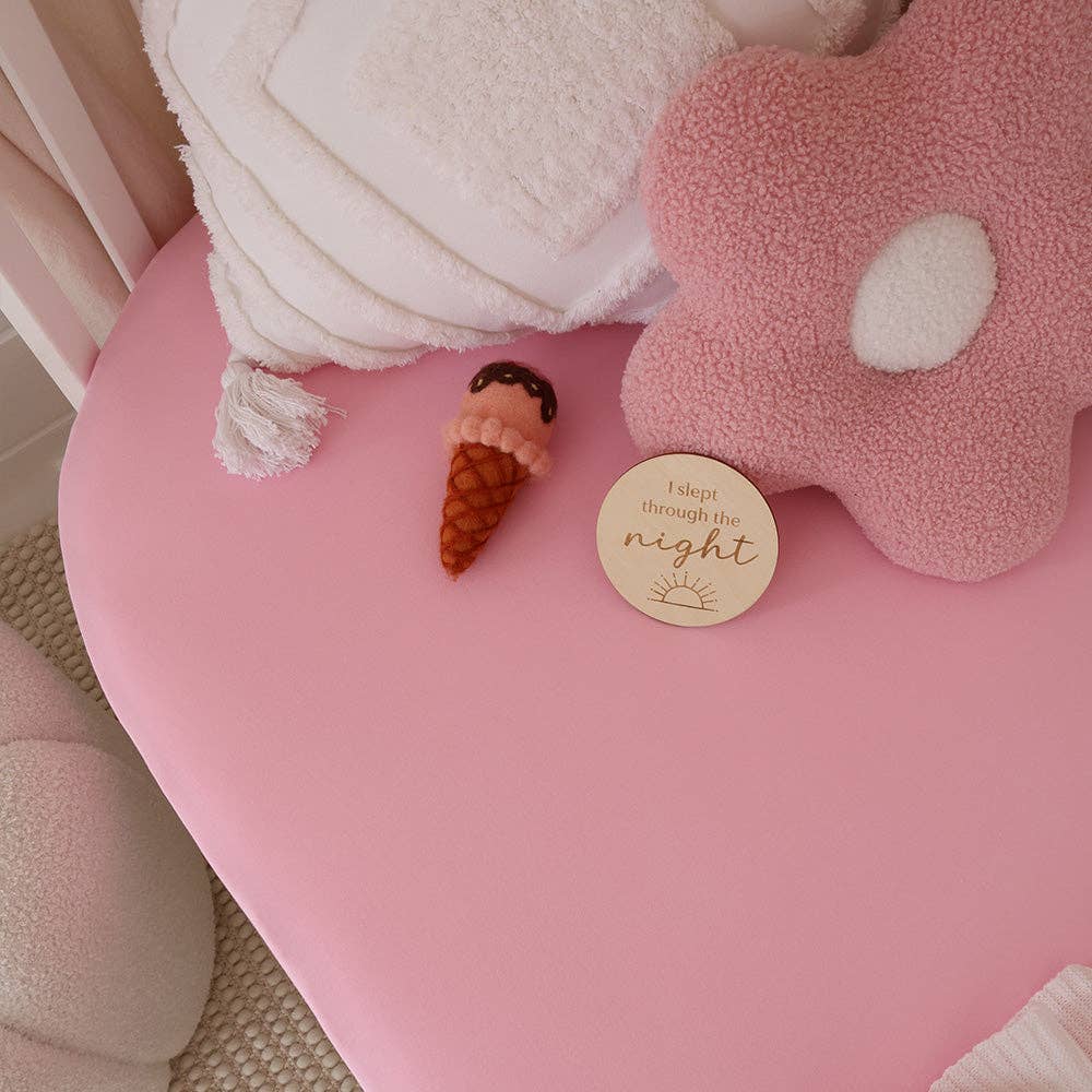 Snuggle Hunny - Bubblegum Organic Fitted Cot Sheet - Bambam Kids Toys 