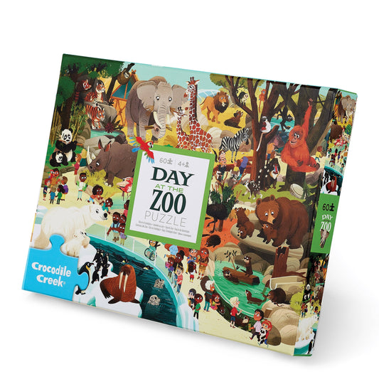 Crocodile Creek - Day at the Zoo Puzzle - 60 pc - Bambam Kids Toys 