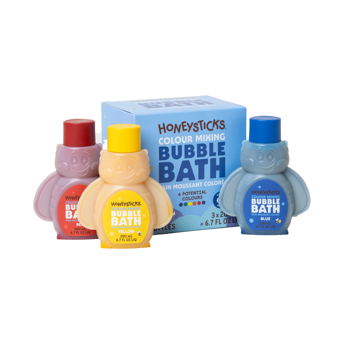 Honeysticks - Australia - Honeysticks Bubble Bath Colour Mixing 3pk 200ml