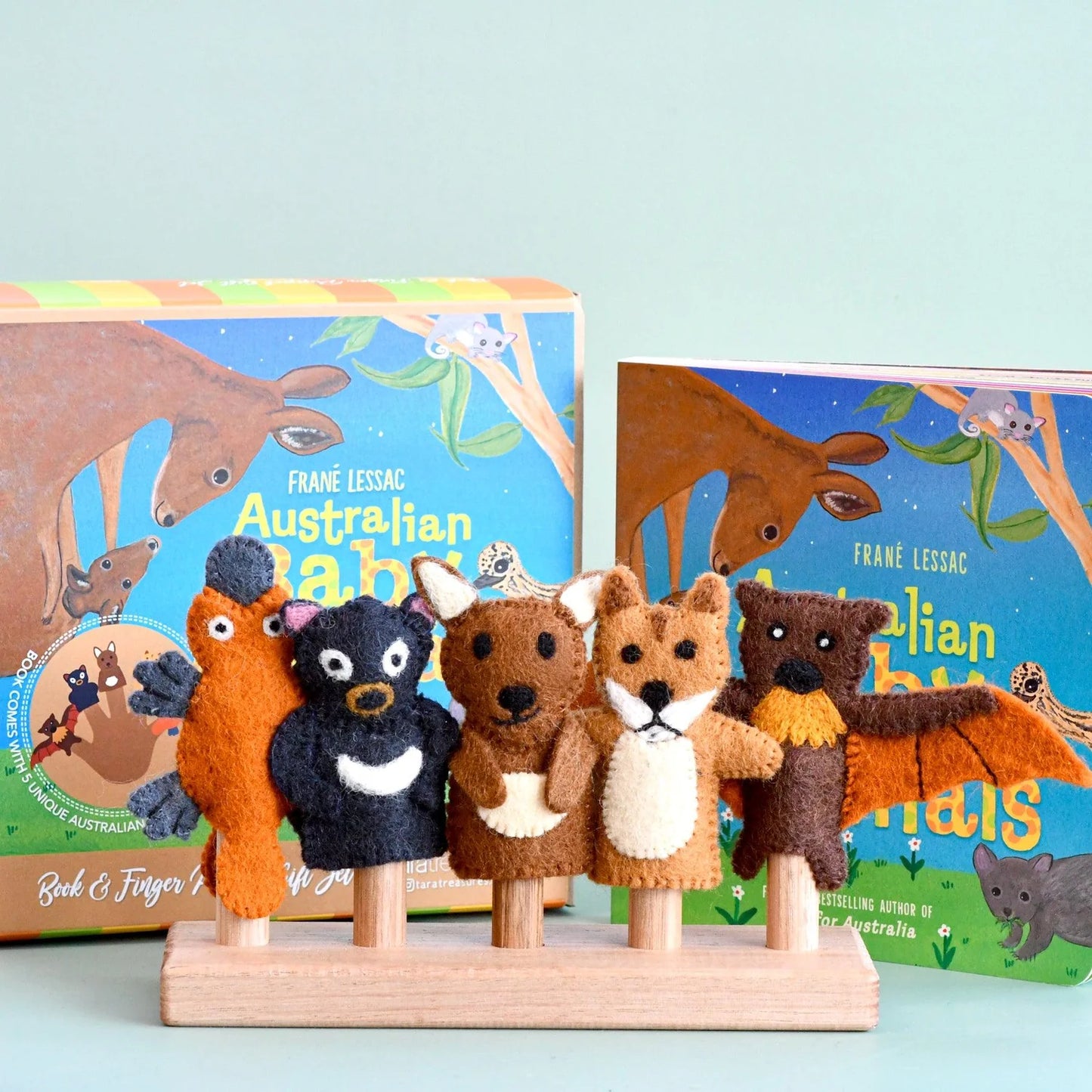 Australian Baby Animals Book & Finger Puppet Gift Set - Tara's Treasure